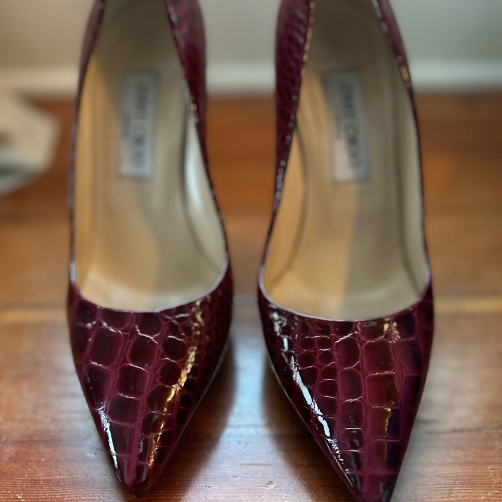 Lovely Snake Print Jimmy Choo Platform Pumps